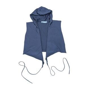 ZARA Hooded Vest Open Front Top Athleisure Streetwear Contemporary Women's Large